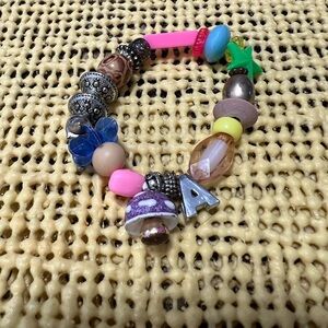 Multicolor Beaded Charm Bracelet